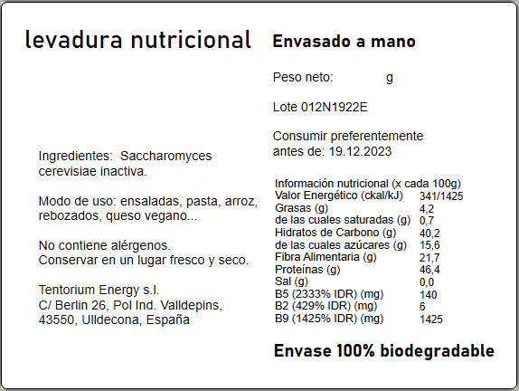 LEVADURA NUTRICIONAL COPOS A GRANEL