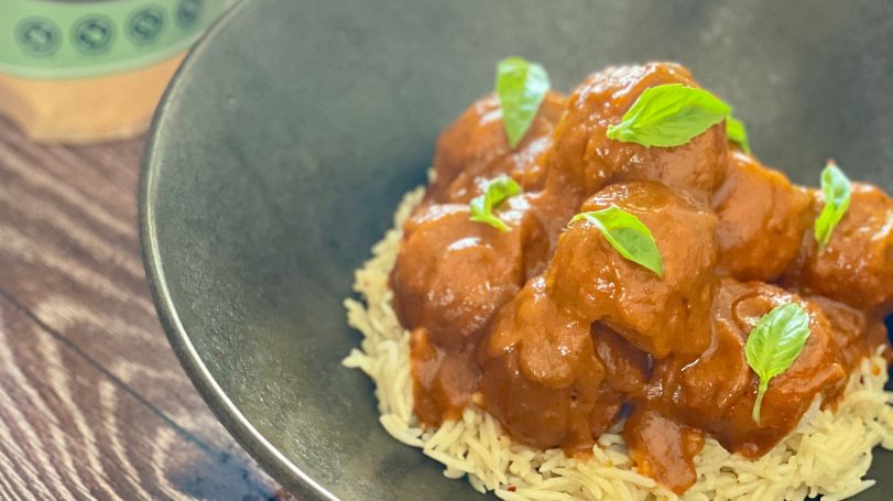 Albóndigas Hideki con salsa cremosa