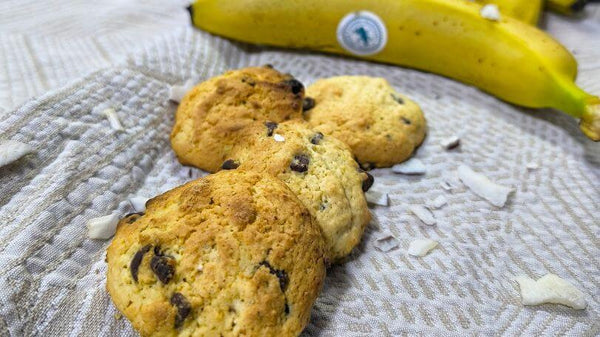 Cookies de coco, pasas y plátano