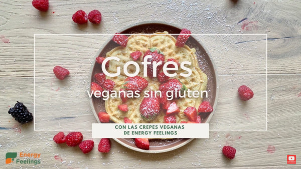 GOFRE CON FRESAS Y AZUCAR GLASS SALUDABLE | RECETA VEGANA SIN GLUTEN NI LACTOSA