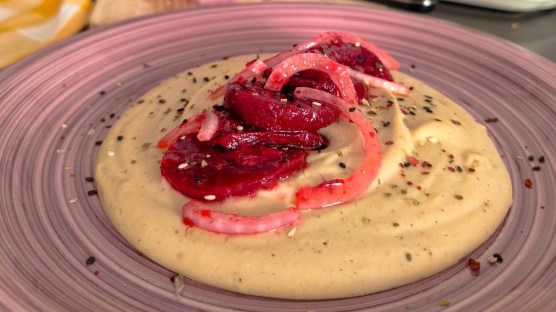 Receta Fácil de Puré Proteico con Remolacha