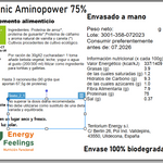 ORGANIC AMINOPOWER 75% SABOR VAINILLA ECO A GRANEL