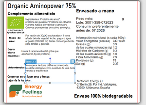 ORGANIC AMINOPOWER 75% SABOR VAINILLA ECO A GRANEL