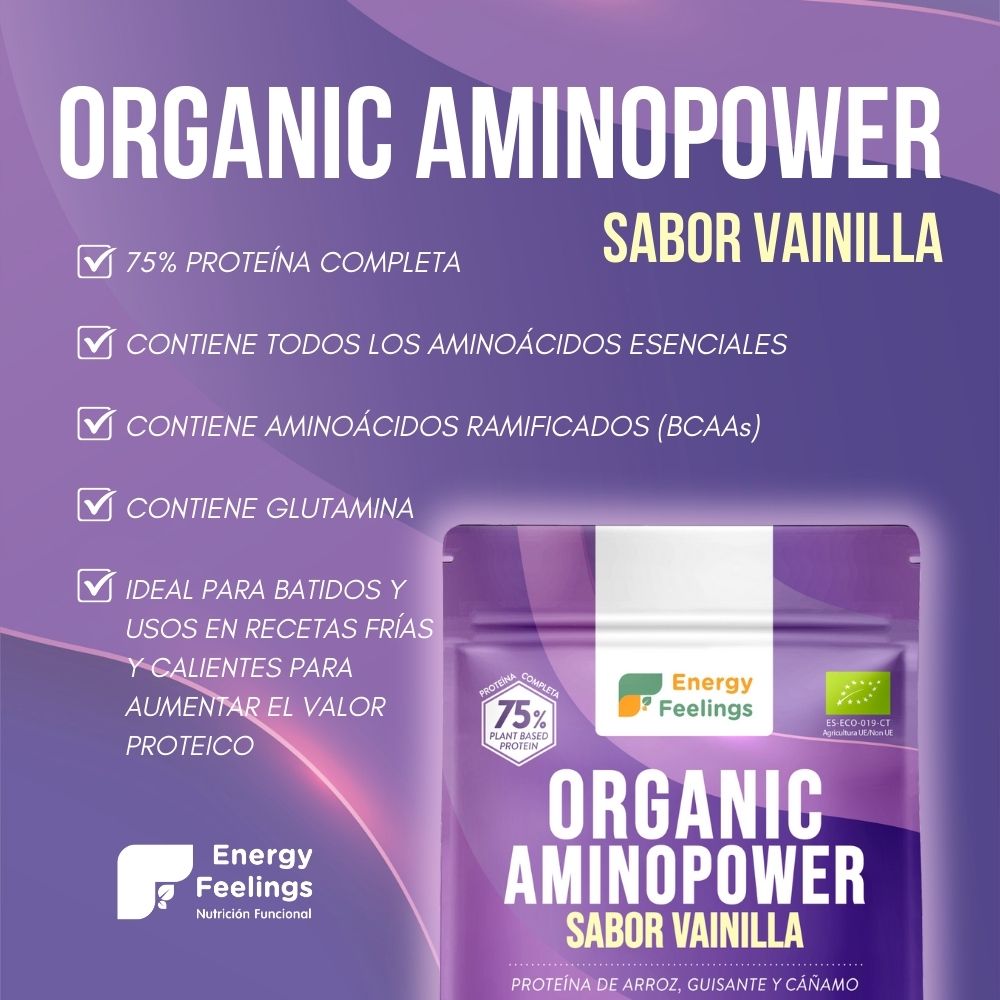 ORGANIC AMINOPOWER 75% VAINILLA ECO - 500g
