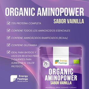 ORGANIC AMINOPOWER 75% VAINILLA ECO - 500g