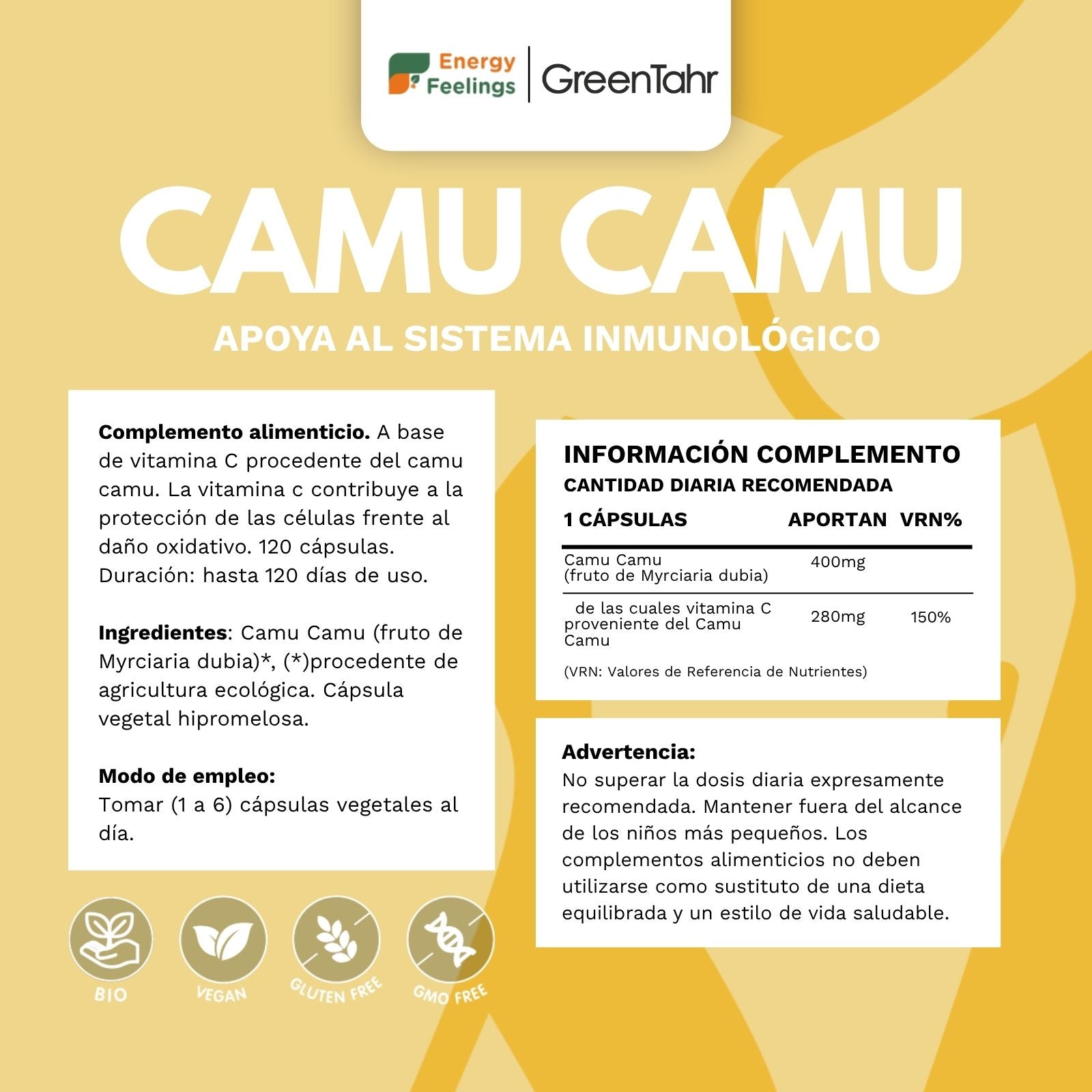 CAMU CAMU ECO biodisponible - 120 cápsulas