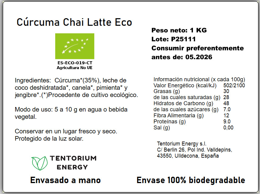 CÚRCUMA CHAI LATTE ECO A GRANEL