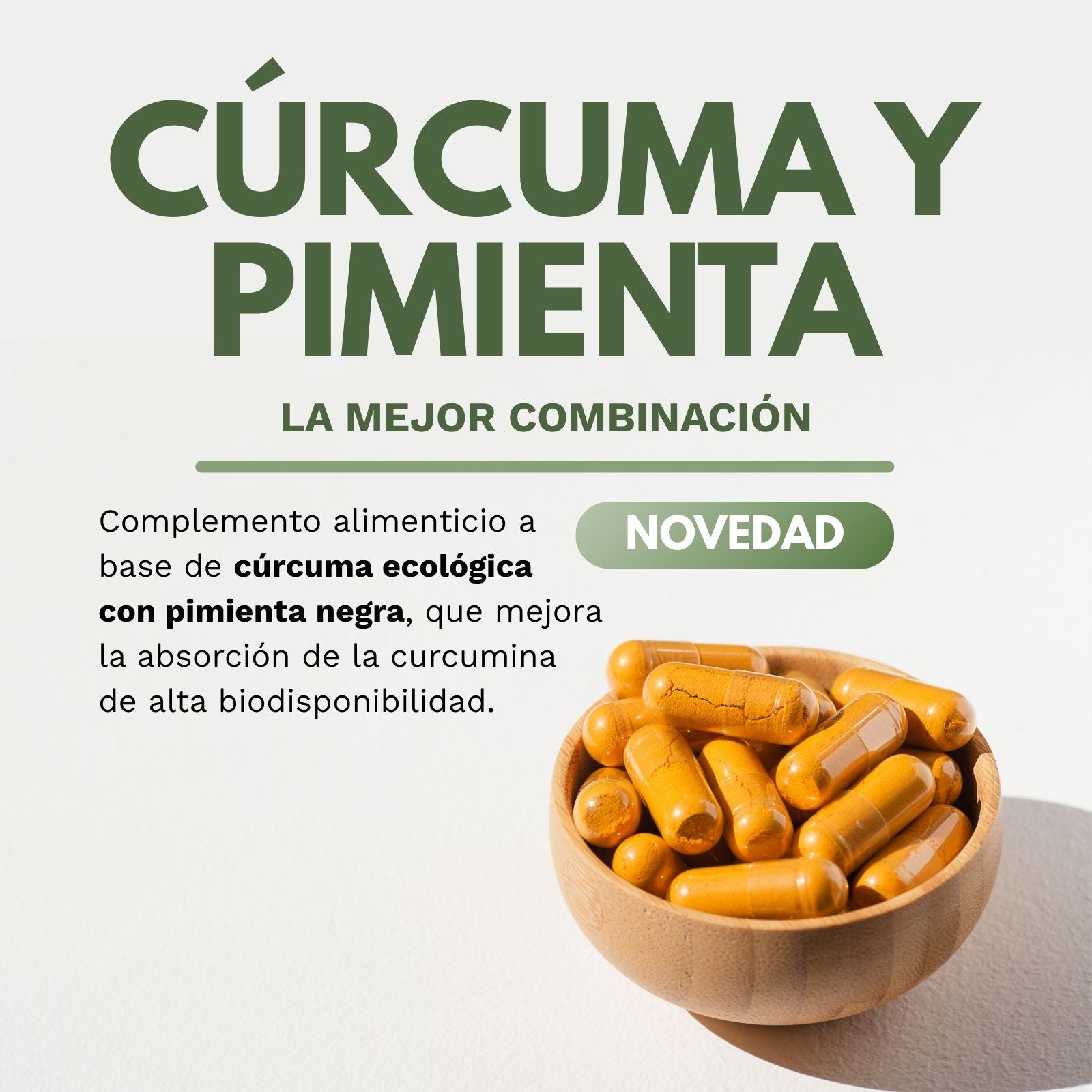 CÚRCUMA PIMIENTA ECO biodisponible - 90 cápsulas