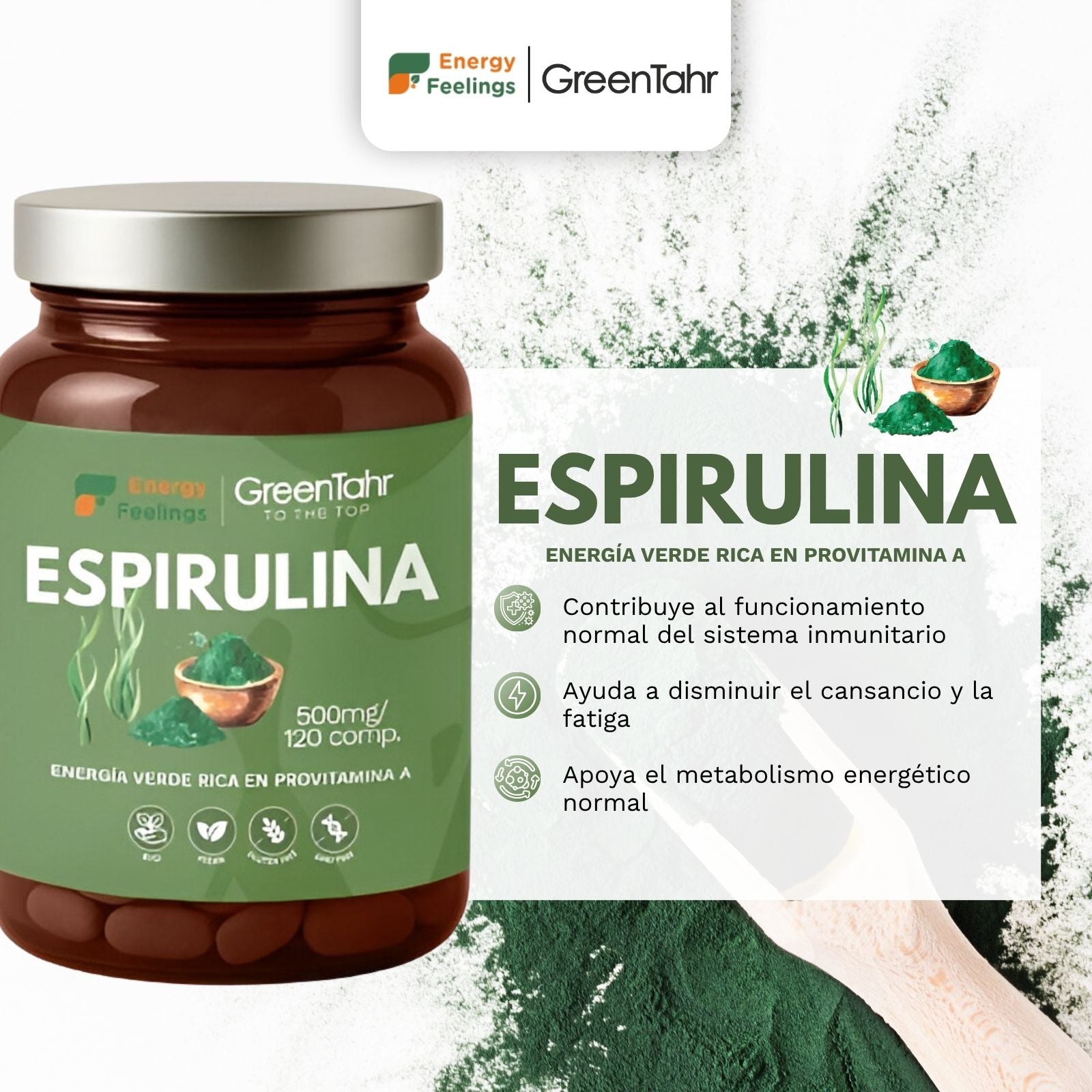 ESPIRULINA ECO biodisponible - 120 comprimidos