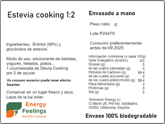 ESTEVIA COOKING 1:2 A GRANEL