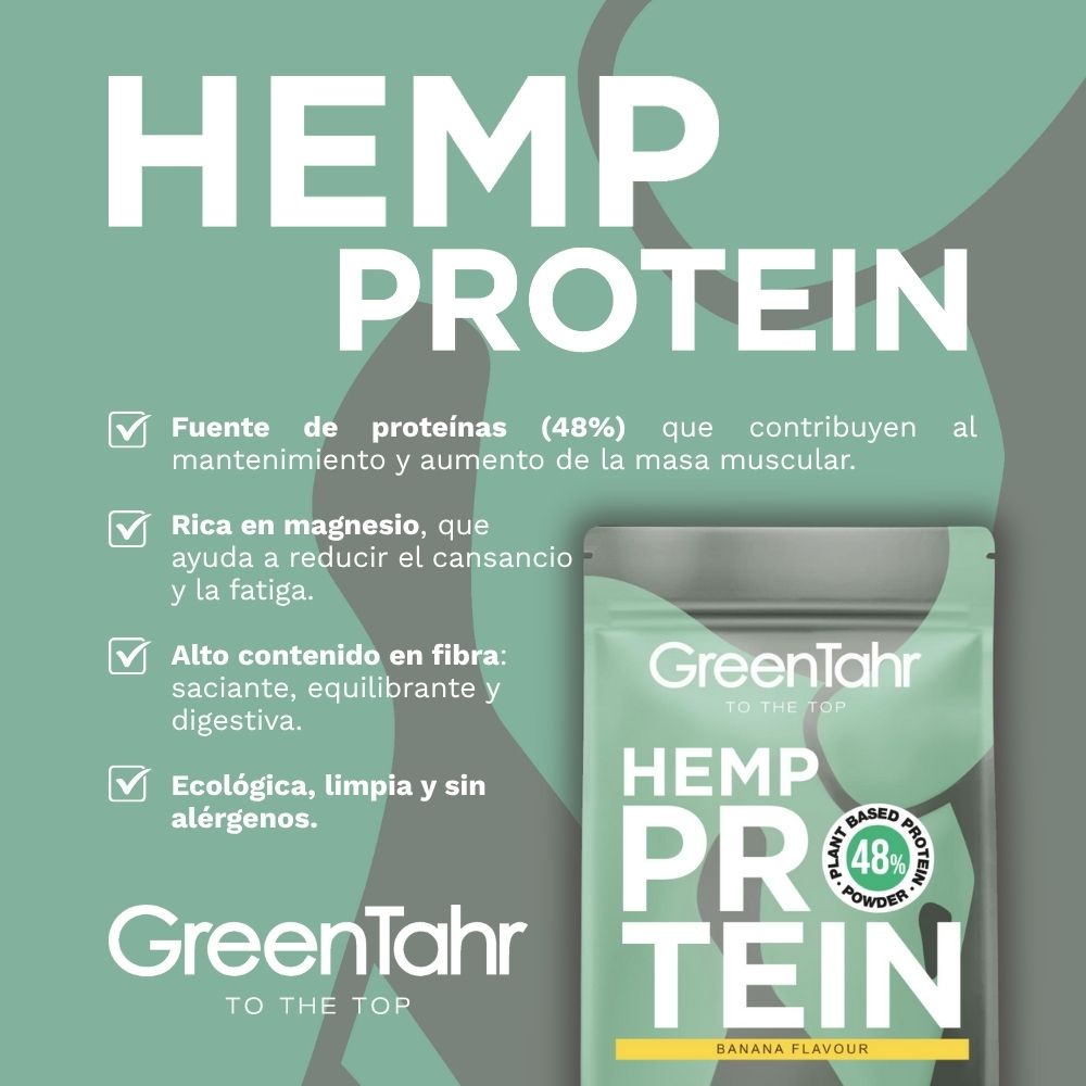 PROTEÍNA DE CÁÑAMO SABOR BANANA ECO - 750g