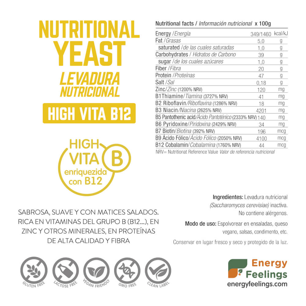 LEVADURA NUTRICIONAL HIGH VITA B12 + COPOS