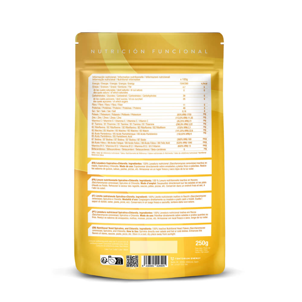 LEVADURA NUTRICIONAL CON CHLORELLA Y ESPIRULINA - 250g