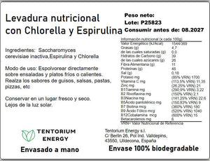LEVADURA NUTRICIONAL CON CHLORELLA Y ESPIRULINA A GRANEL