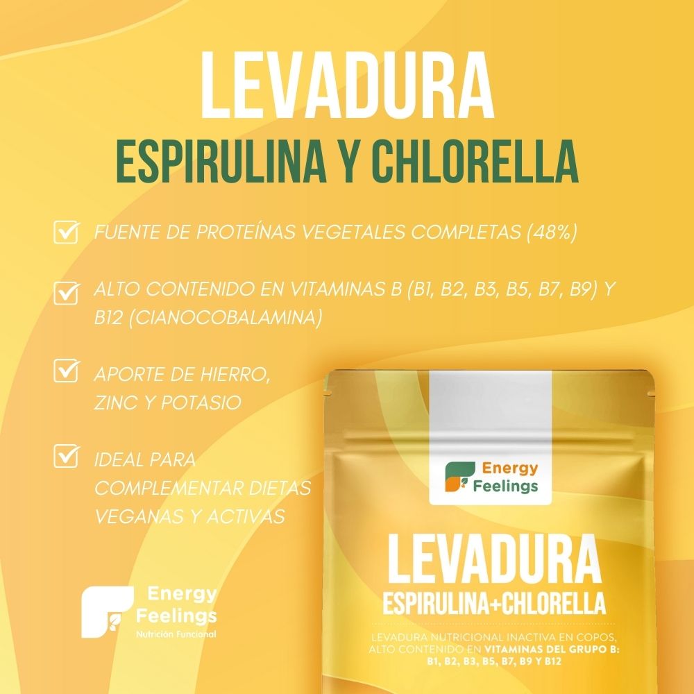 LEVADURA NUTRICIONAL CON CHLORELLA Y ESPIRULINA - 250g