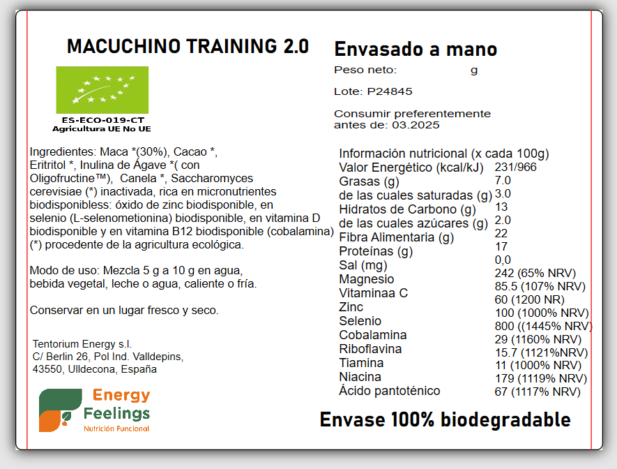 MACUCHINO TRAINING 2.0 ECO A GRANEL