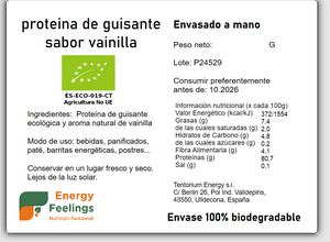 PROTEÍNA DE GUISANTE SABOR VAINILLA ECO A GRANEL