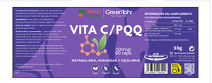 PQQ + VITAMINA C biodisponible - 60 cápsulas