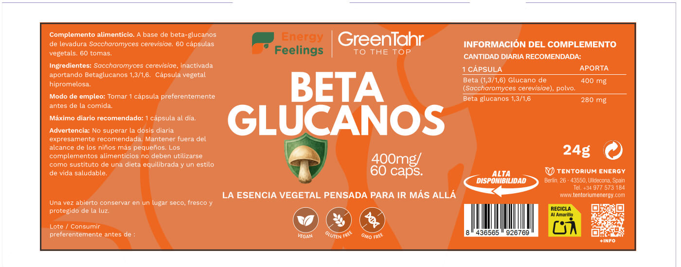 BETAGLUCANOS biodisponibles - 60 cápsulas