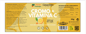 CROMO + VITAMINA C biodisponible - 120 cápsulas