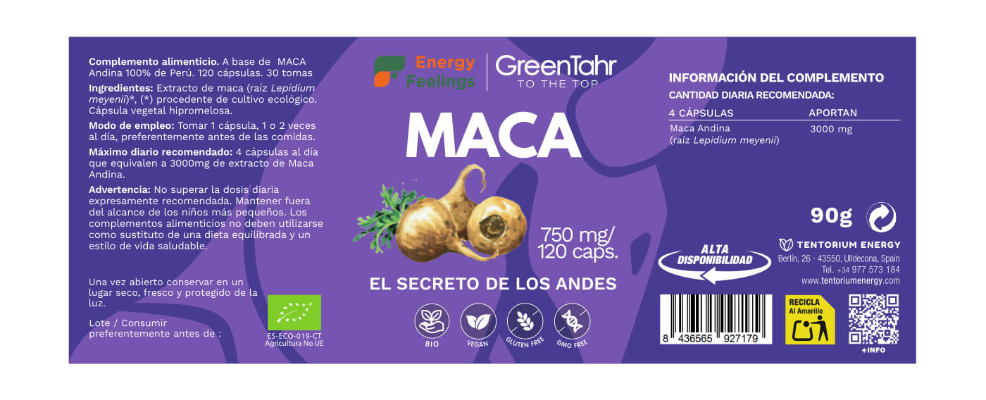 MACA ANDINA ECO biodisponible - 120 cápsulas