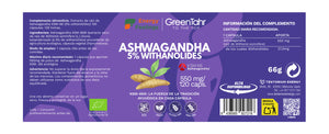 ASHWAGANDHA KSM66 ECO biodisponible - 120 cápsulas