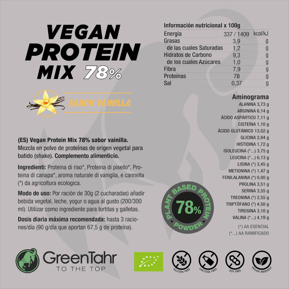 VEGAN PROTEIN MIX 78% VAINILLA ECO – 750g