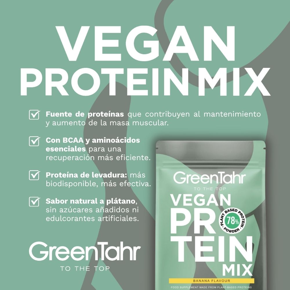 VEGAN PROTEIN MIX 76% BANANA ECO – 750g - medsuperfoods