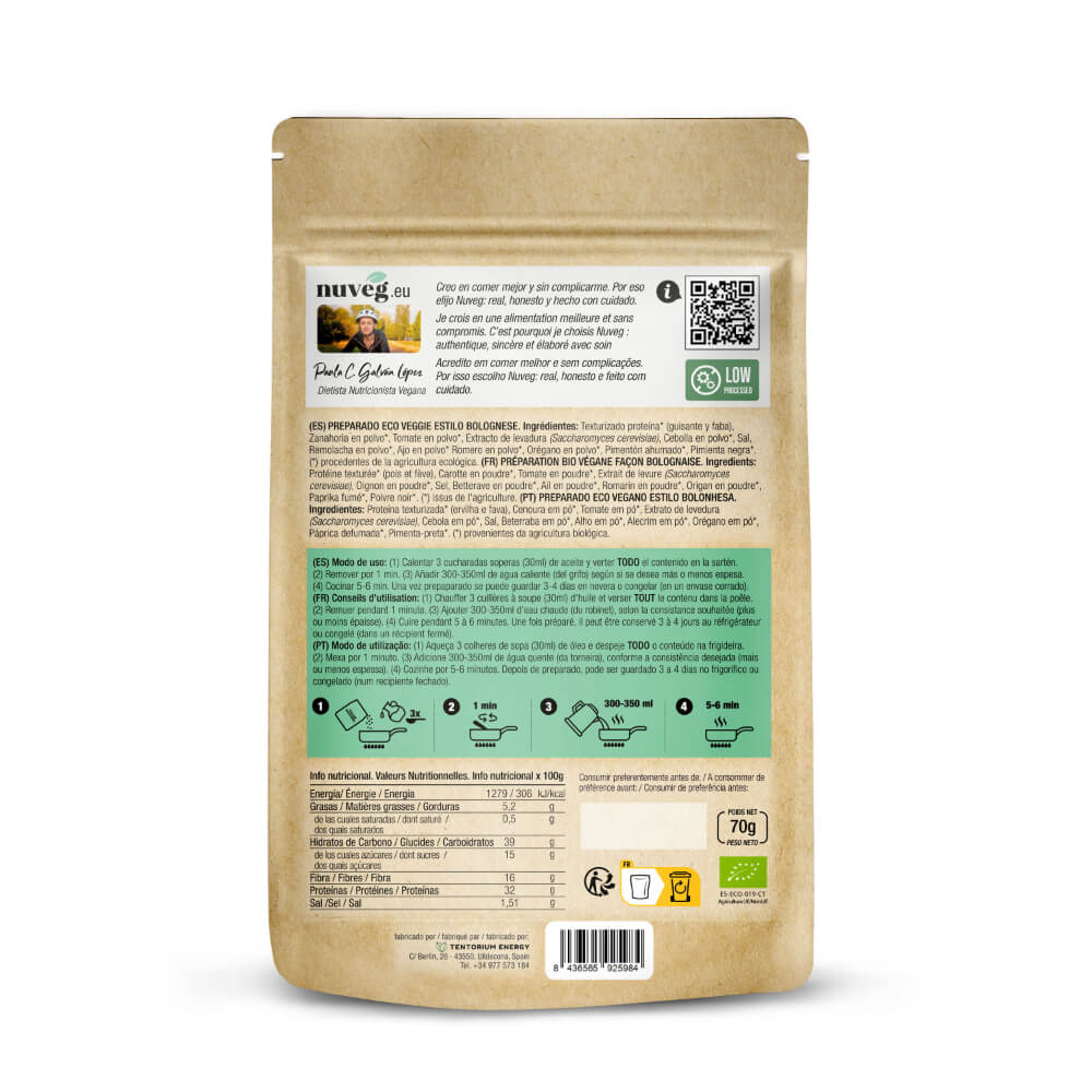 VEGGIE BOLOGNESE ECO NUVEG