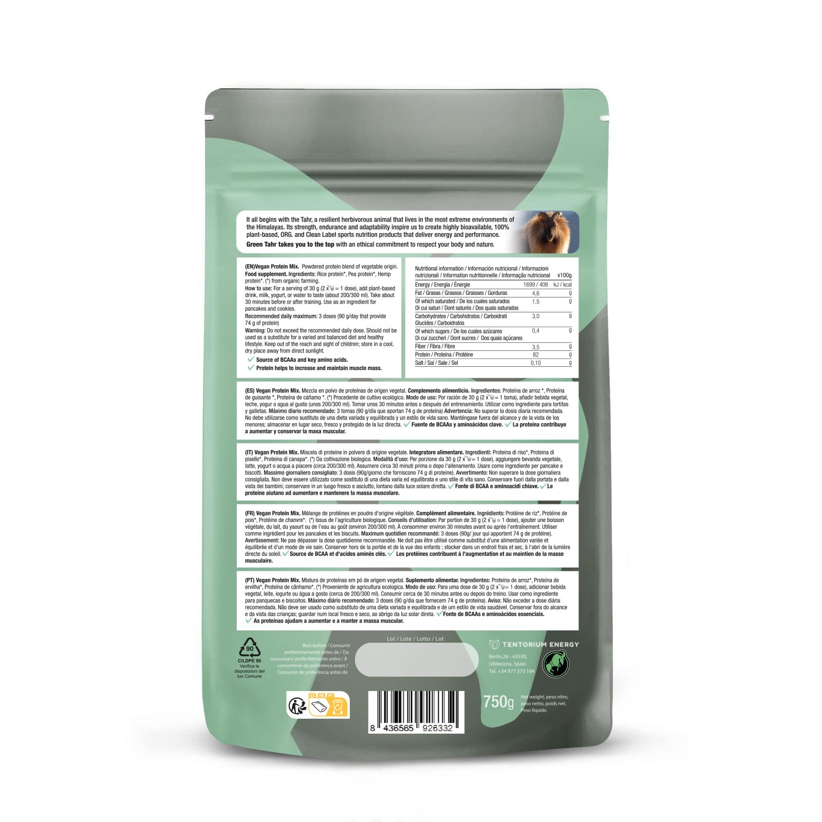 VEGAN PROTEIN MIX 80% NEUTRO ECO – 750g