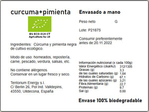 CÚRCUMA + PIMIENTA ECO A GRANEL