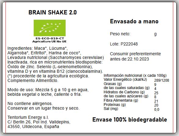 BRAIN SHAKE 2.0 ECO A GRANEL