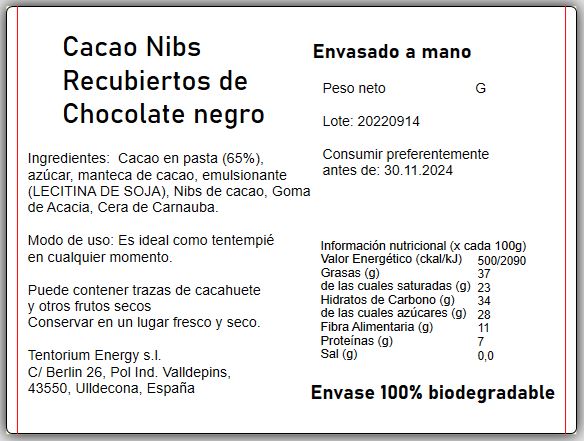NIBS DE CACAO CON CHOCOLATE A GRANEL